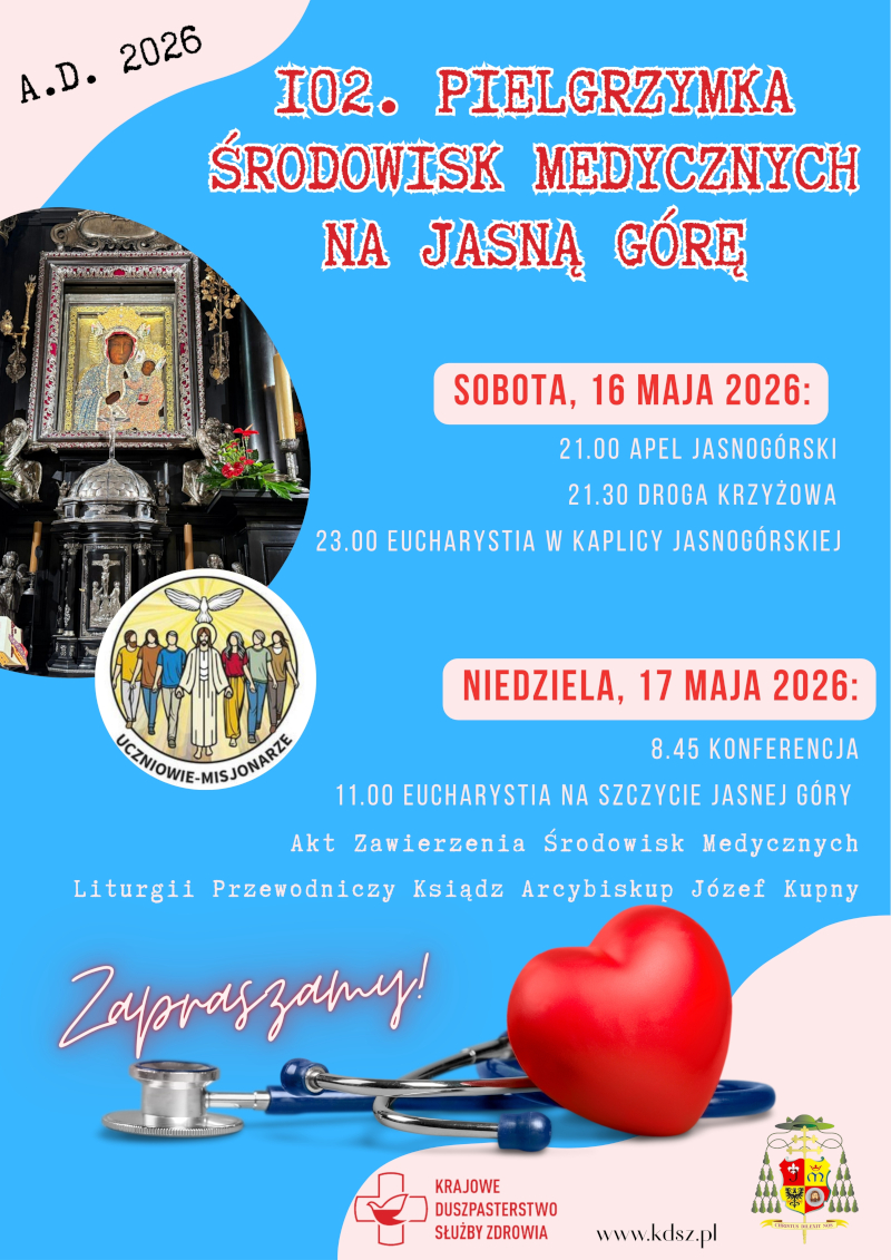 Plakat Pielgrzymka Służby Zdrowia